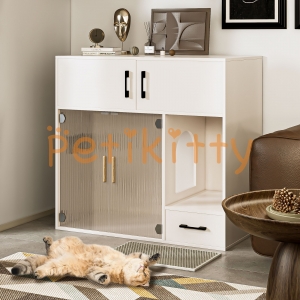 Cat Litter Box Enclosure With Storage